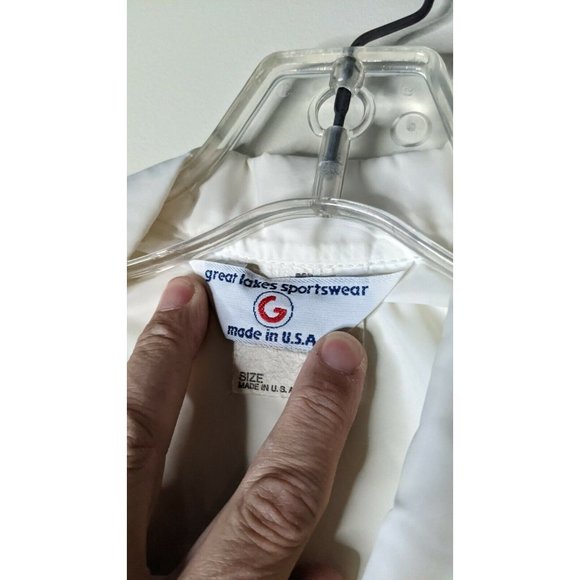 Vintage 1986 STROH Beer Statue centennial Liberty white nylon jacket L Hipster - Picture 9 of 10